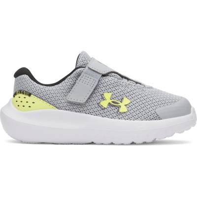 Under Armour Детски маратонки Under Armour Surge 4 AC Running Shoes Unisex Infants - Gray/Black/Yllw