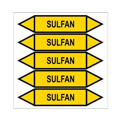 Značení potrubí, sulfan PZGL 007650