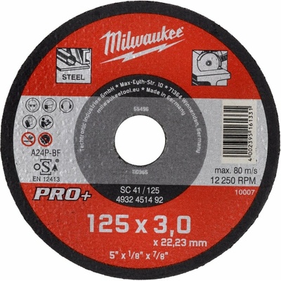 Milwaukee Rezný kotúč 125 x 3,0 mm 4932451492