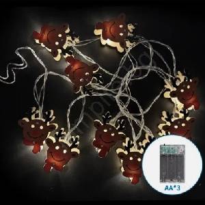 Aigostar - LED гирлянда 20xLED/3xAA 3m топла бяла елен (AI2231)