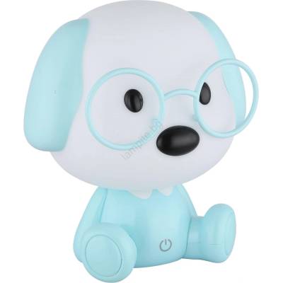21761B - LED детска нощна лампа PUPPY 1W/5V 500 mAh синя (GL8511)