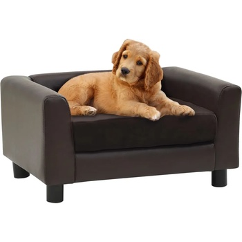 vidaXL Dog sofa 60x43x30 cm brown pleather 170961