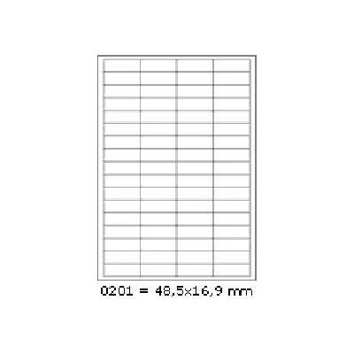CDRmarket Самозалепващи етикети 48, 5 x 16, 9 mm, 68 етикети A4, 100 листа (R0ECO.0201A, 227024)