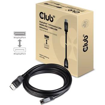 Club 3D Club 3D CAC-1023 DISPLAYPORT кабел, 1.4, удължаващ, 8K60HZ, DSC 1.2, HBR3, HDR, BIDIRECTIONAL, M/F, 3m (CAC-1023)