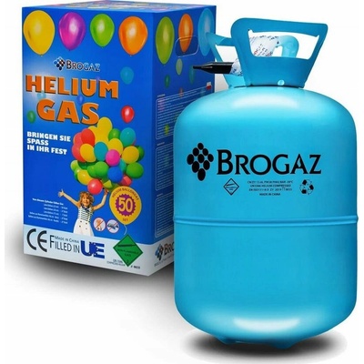 Láhev s heliem Brogaz černá, pro 50 balónků