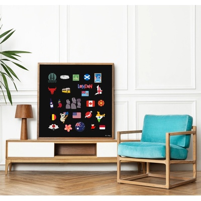 Toptabule.sk Čierna tabuľa na magnetky v drevenom ráme mahagón 200 x 100 cm