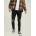 Jack and Jones Дънки Jack and Jones Men's Liam Slim Fit Ripped Straight Leg Jeans - Black Denim