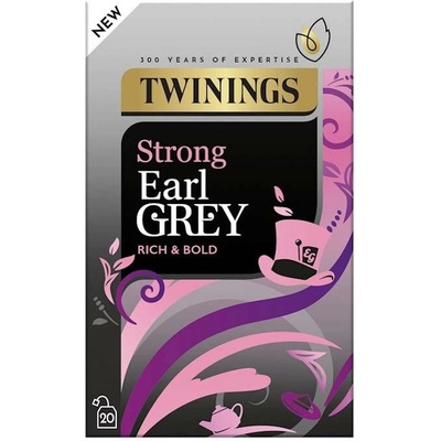 TWININGS černý čaj STRONG EARL GREY 20 sáčků 40 g