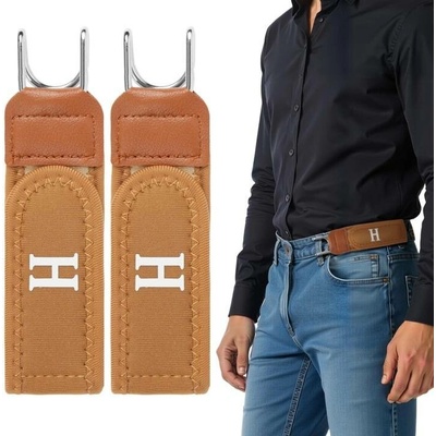 2x PASEK BEZ SPONY DO KALHOT S HÁČKEM ELASTICKÝ NASTAVITELNÝ POHODLNÝ