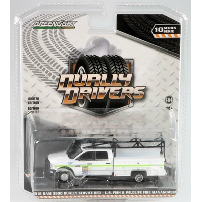 GreenLight Dodge Ram 3500 Dually Service Bed U.S. Fish Wildlife Fire Management 2018 1:64