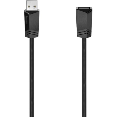 Hama 00200621 USB USB 2.0 USB-A zásuvka USB-A zástrčka 5m černý