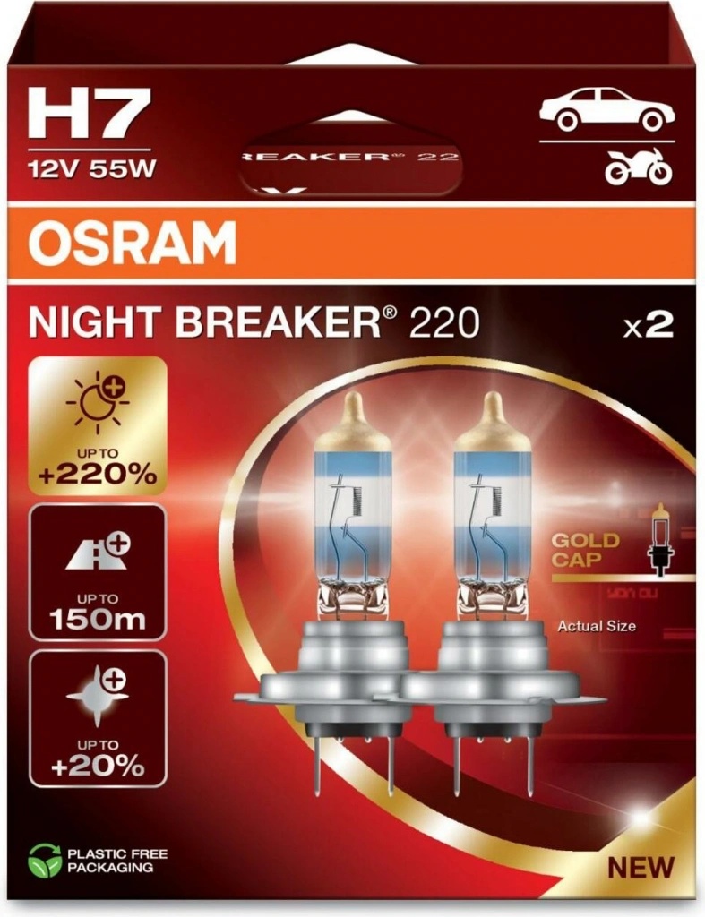 Osram Night Breaker 220 H7 PX26d 12V 55W 2 ks 64210NB220-2HB