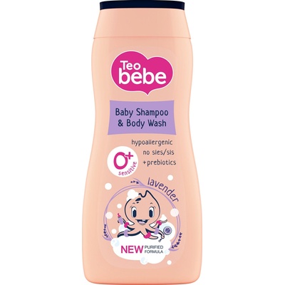 Teo bebe Шампоан за коса и тяло Teo Bebe - Лавандула и пробиотик, 200 ml (1675547)