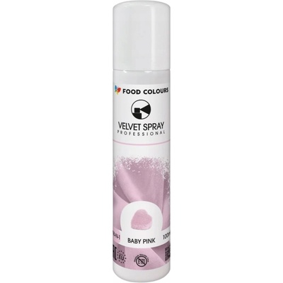 Food Colours ZAMATOVÝ sprej potravinářské barvivo VELVET SPRAY baby pink růžová 100 ml