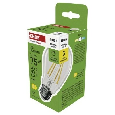 Emos LED žárovka Filament A60 E27 7,5 W (75 W) 1 055 l