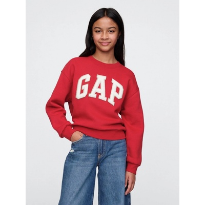 GAP dětská oversize mikina s logem červená