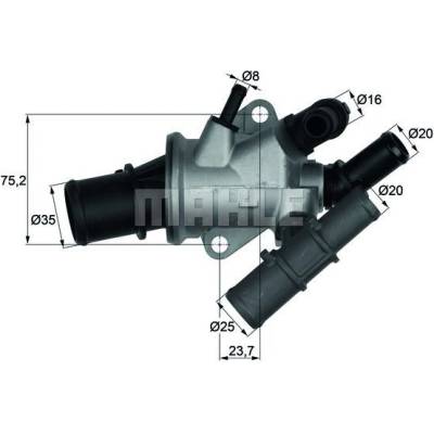 Termostat, chladivo MAHLE TI 165 88