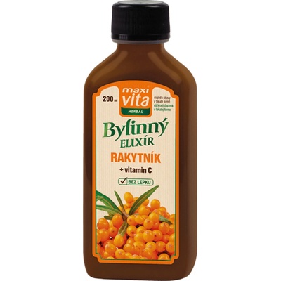 Vitar Maxi Vita Herbal bylinný elixír rakytník + vitamin C 200 ml