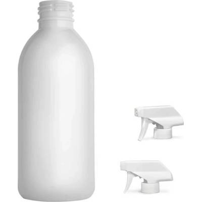 Tera Plastová lahvička bílá s bílým pistolovým rozprašovačem 250 ml