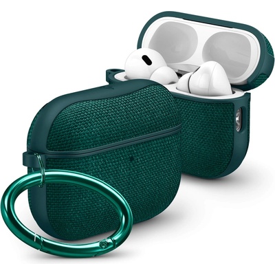 Spigen Хибриден удароустойчив кейс с карабинер за Apple AirPods Pro 3 - Spigen Urban Fit Case (тъмнозелен) (ACS09831)