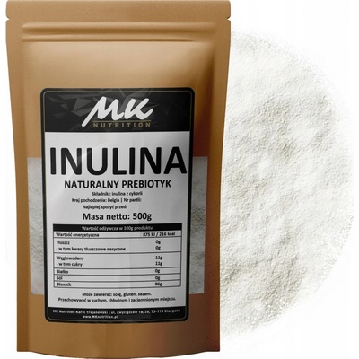 MK Nutrition Inulin z čekanky v prášku přírodní prebiotikum 500 g