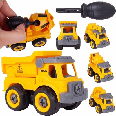 Majlo Toys Zostava 4 autíčok na skrutkovanie DIY Cars