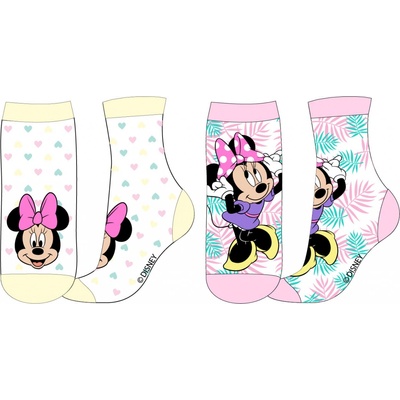Minnie Mouse 5234A359 Dievčenské ponožky mix farieb Biela