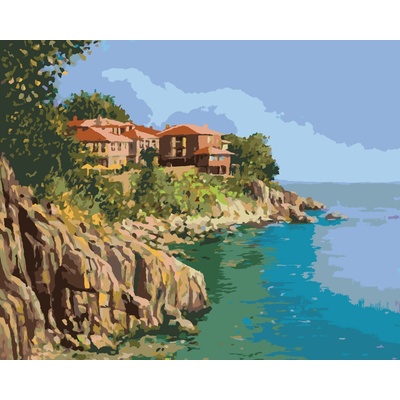 ZUTY Maľovanie podľa čísel POBREŽIE V BULHARSKU Rámovanie Rozmer 80 x 100 cm