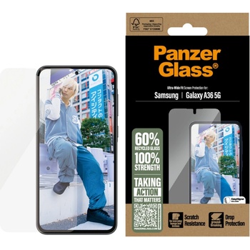Panzer Стъклен протектор PanzerGlass за Samsung Galaxy A36 5G, UWF, Прозрачен