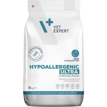VetExpert Veterinary Diet Hypoallergenic Ultra dog - суха храна за кучета, непоносимост към храни или алергии и при дерматологични заболявания, хидролизиран рибен протеин с високо съдържание на Омега киселини, 2 кг, Vet Expert - Полша