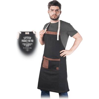 KSVL Moderní gastro zástěra MOKA černá