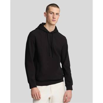 Lyle & Scott Суичър Lyle and Scott Softshell Hybrid Pullover Hoodie - Black