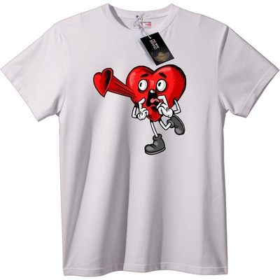 NOONEBRAND Тениска Сърце с Любов - 7XL, White
