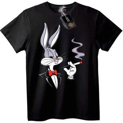 NOONEBRAND Тениска Пушещ Bugs Bunny - 2XL, White