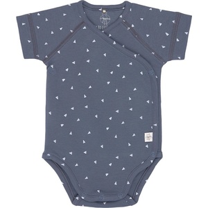 Lassig Бебешко боди с къс ръкав Lassig - Gots, 50/56 cm, 0-2 м, Triangle Blue (4042183416434) - ozone
