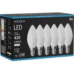 Mexen Nova 6x LED крушка E14, C37, 4W, Неутрална - 4000K, 420 lm - L102-E14-0440-01x06 (L102-E14-0440-01x06)