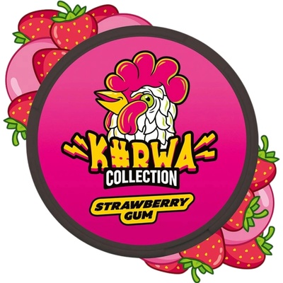 KURWA collection strawberry gum 18 mg 18 vrecúšok