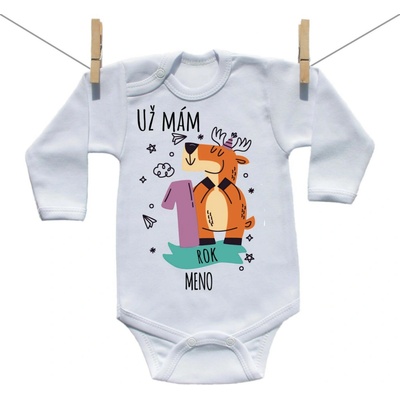 Boodyy Body s dlhým rukávom Už mám 1 rok so zvieratkom