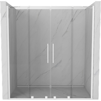 Mexen Velar Duo плъзгащи се душ врати 180 см, прозрачни, бели - 871-180-000-02-20 (871-180-000-02-20)