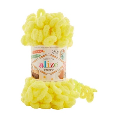 Priadza Alize Puffy 552 - neonově žltá