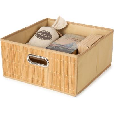 Compactor Бамбукова кутия за съхранение в естествен цвят 31x31x15 cm - Compactor (RAN11750)