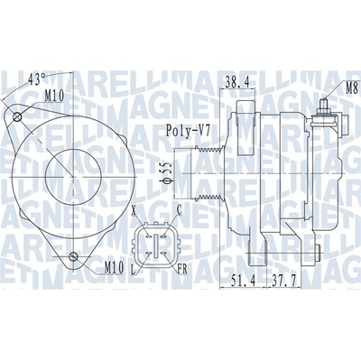MAGNETI MARELLI generátor 063732121010