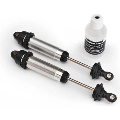 Traxxas Амортисьори Traxxas Shocks, GTR, 134mm, silver aluminum (fully assembled w/o springs) (front, thread (TRX8450)