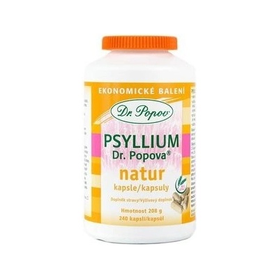 Psyllium Dr. Popova NATUR kapsle, ekonomické balení, 240 ks Dr. Popov