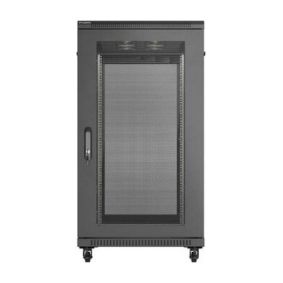 Lanberg Комуникационен шкаф Lanberg Rack Cabinet 19" Free-Standing 22U/600X1200 (FlAT Pack) With Mesh Door Black (FF01-6222-23B)