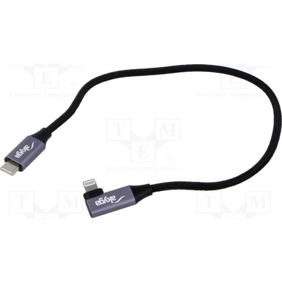 Akyga AK-USB-55 USB 2.0, Apple Lightning úhlová zástrčka,USB C vidlice