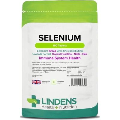 LINDENS Health + Nutrition Selen 100 µg & Zinek 100 tabliet