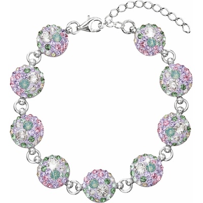 PAVONA Strieborný náramok so Swarovski krištáľmi mix farieb 33048.3 sakura