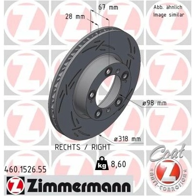 Brzdový kotúč ZIMMERMANN 460.1526.55 (460152655)
