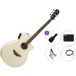 Yamaha APX600 Premium SET Vintage White Електро-акустична китара Джъмбо